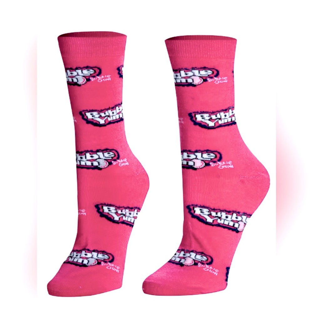 Bubble yum bubblegum crew socks